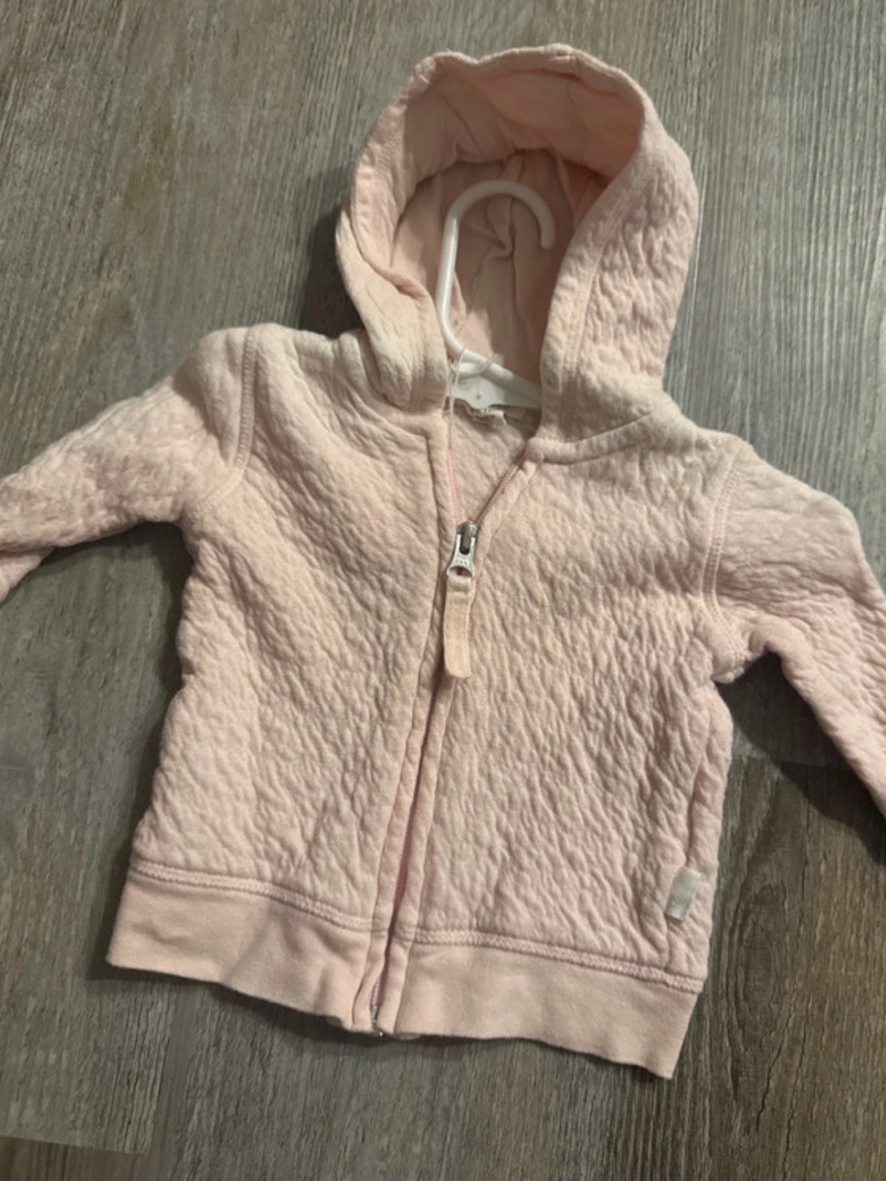 Burt's Bees Baby Quilted Hooded Zip Jacket - Pale Pink